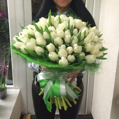 101 white tulips