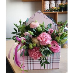 Flower box Pink envelope