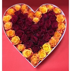 Large hearth box of roses